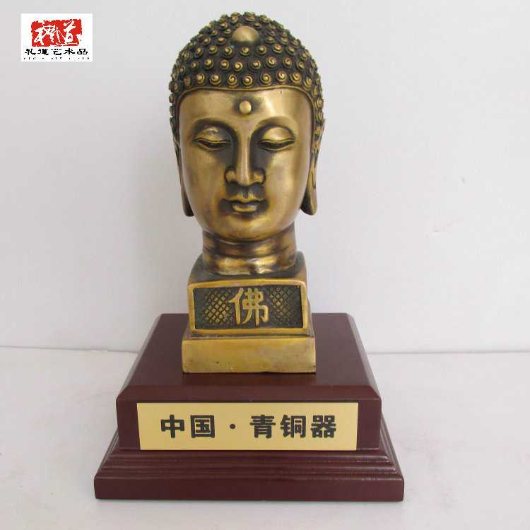 郑州纯铜佛头佛首桌面摆件工艺品